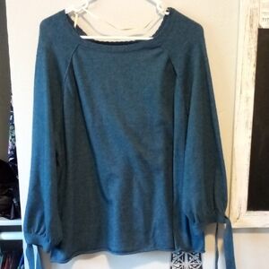 Democracy Blue Long Sleeve Top